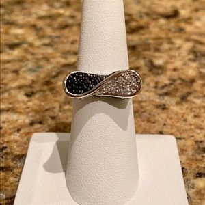 “HOST PICK” Charles Winston Black/White  CZ Ring